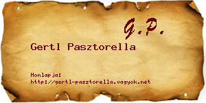 Gertl Pasztorella névjegykártya